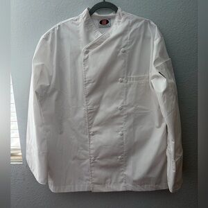 Classic White Double-Breasted Chef Jacket